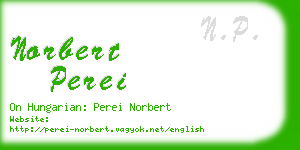 norbert perei business card